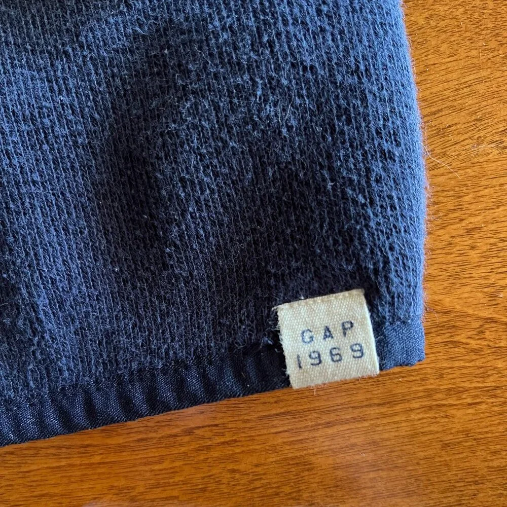 Gap quarter-zip stripe-sleeve sweater S 6-7